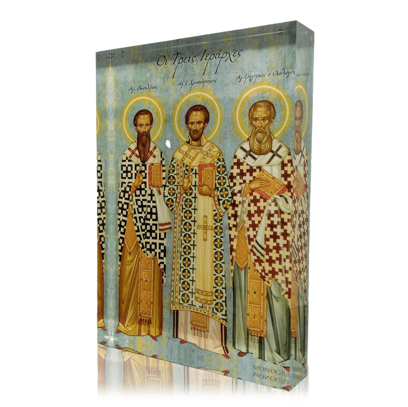 The Three Holy Hierarchs Greek Orthodox Icon | Handmade Icon – Miss Ble Blu