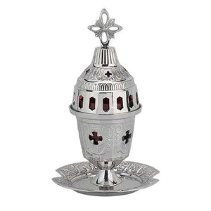 Orthodox Brass Kantilia Nickel Plated - Vigil Lamp