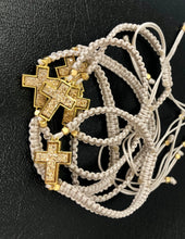 Load image into Gallery viewer, Shimmer Macrame Cross