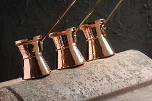 Handmade Copper Briki - Hammered  GIFT WITH PURCHASE GREEK COFFEE CUPS