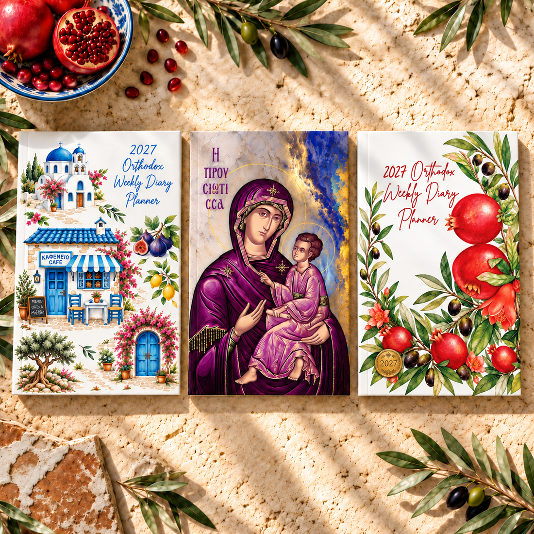 2027 Greek Orthodox Name Day Diary and Weekly Planner collection