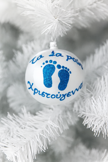 Hand Blown Glass Baubles Baby's First Christmas