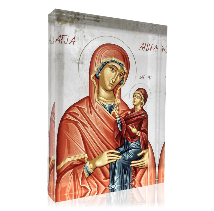 Saint Anna Greek Orthodox Icon | Handmade Icon – Miss Ble Blu