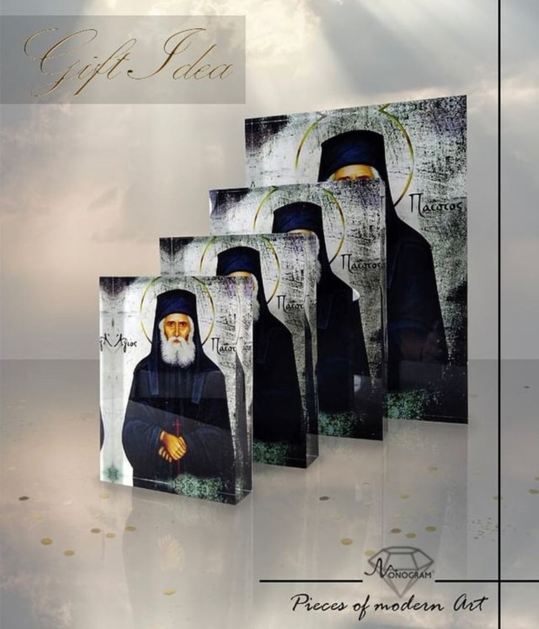 Agios Paisios Orthodox Icon Saint Paisios Of Mount Athos - Greek Christian Orthodox icon, religious gift, faith decor