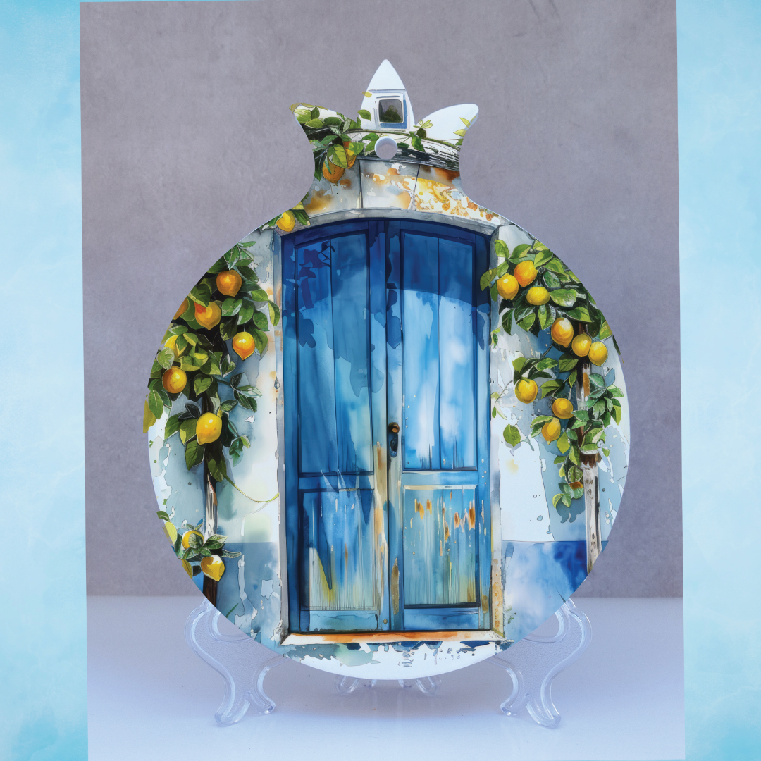 Santorini Decorative Plaque Home Decor - Greek inspirational wall plaque, home or office decor
