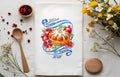 Seasonal Decorative tea towel with festive design for Christams and New Years