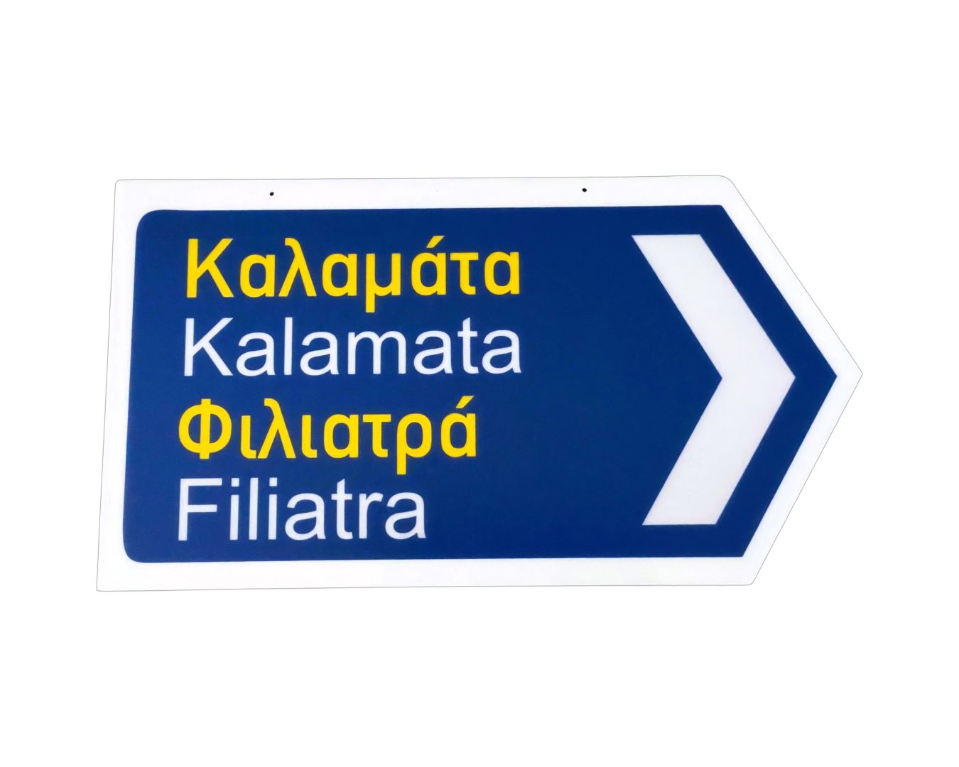 Greek Road Sign Towns