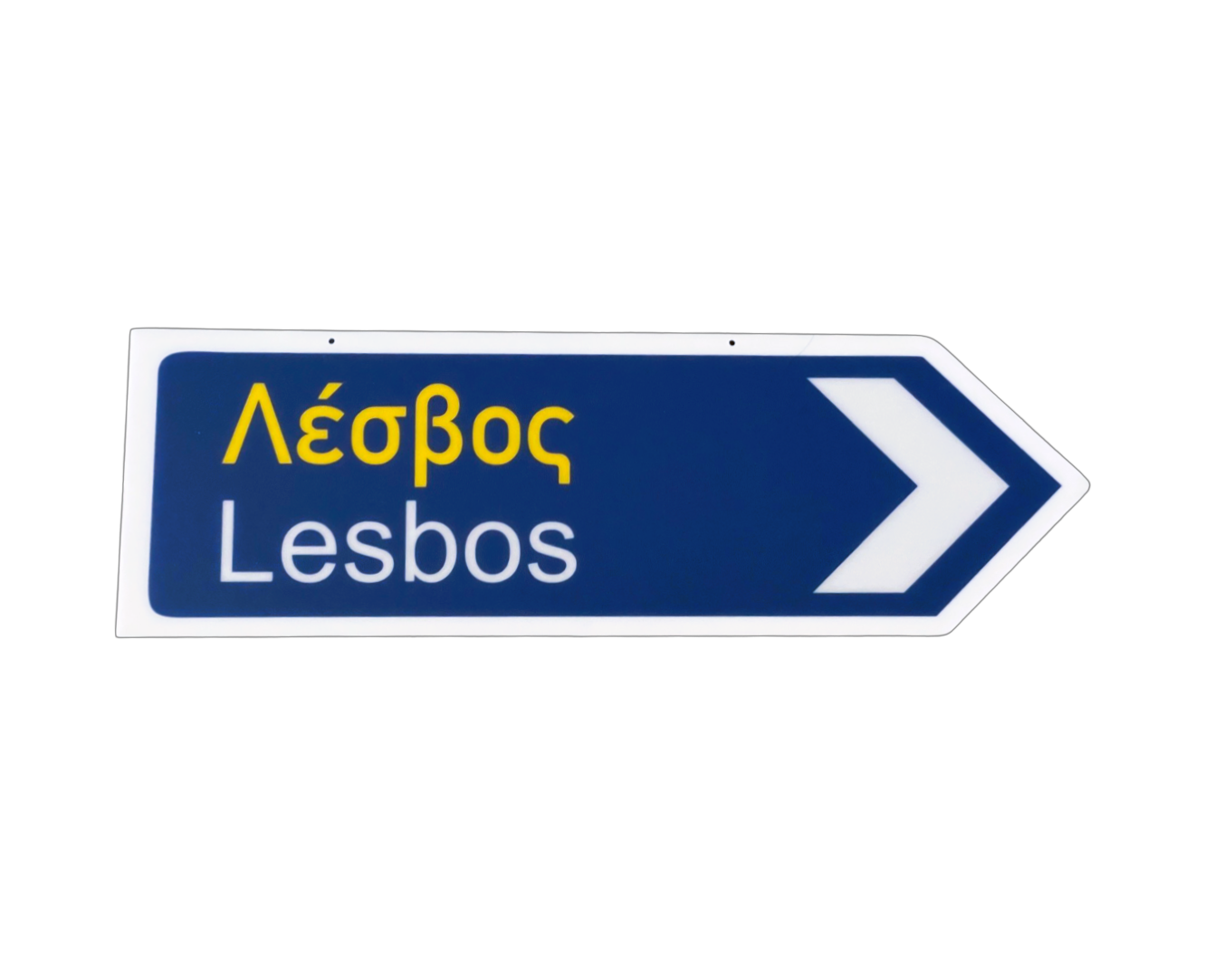 Greek Island Town Sign
