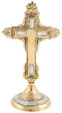 Load image into Gallery viewer, Orthodox Brass Cross with Mother of Pearl