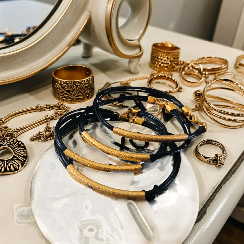 Black Leather Bracelet