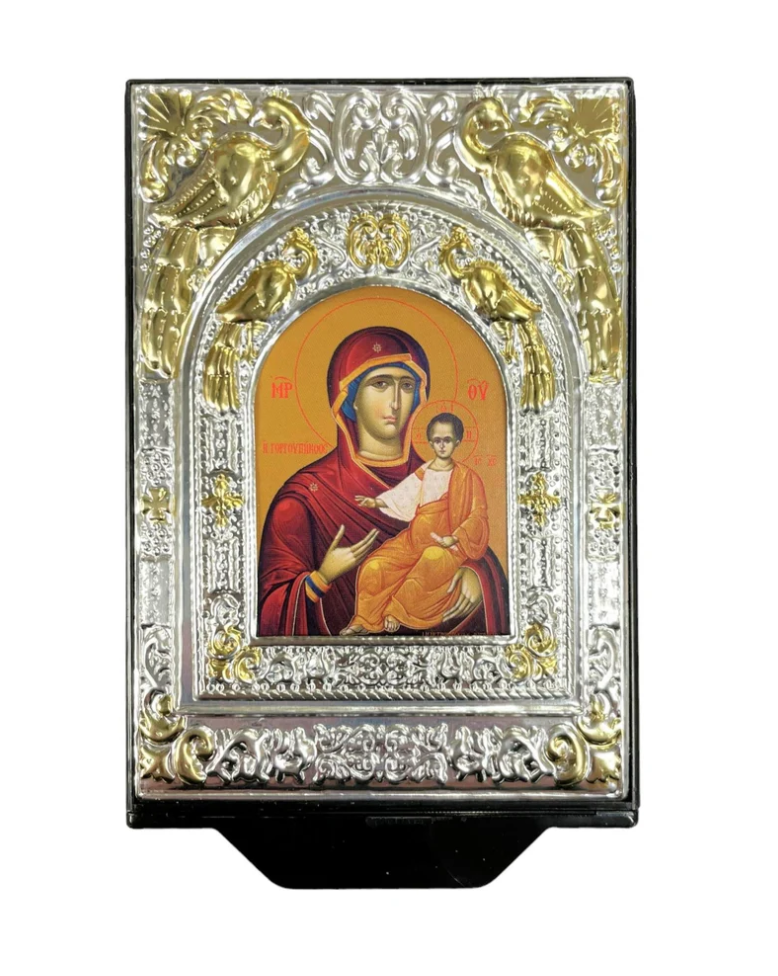 Greek Orthodox Icon Box with Myrrh Oil, Incense & Filahto