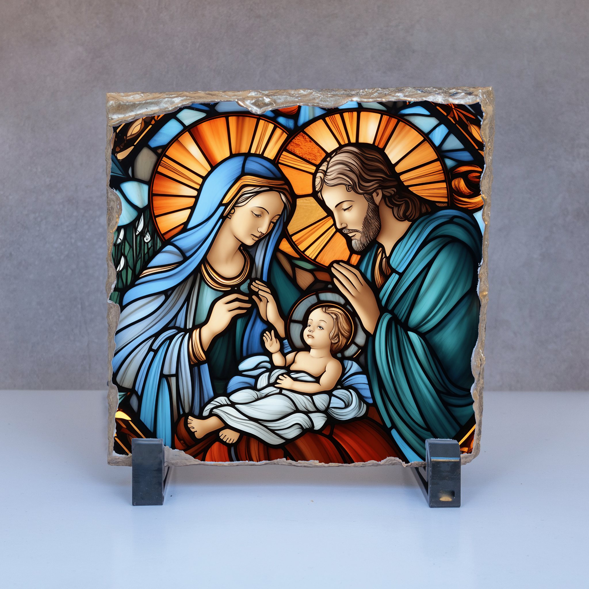 The Holy Family Ceramic Slate Icons - Choose From 3 Designs