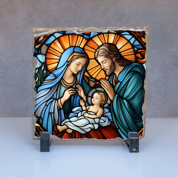 The Holy Family Ceramic Slate Icons - Choose From 3 Designs