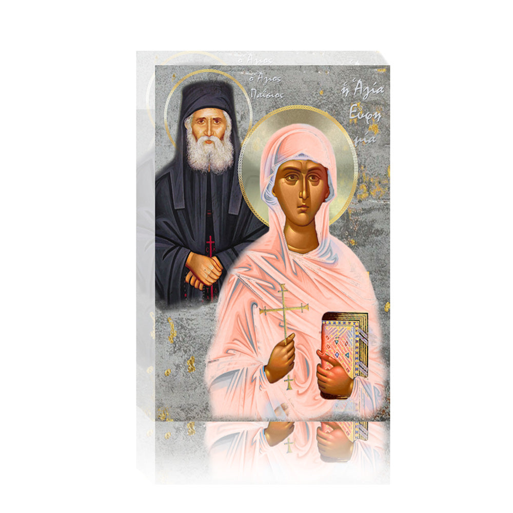 Agia Efimia Greek Orthodox icon of Saint Euphemia the Great Martyr, handmade in Greece by Monogram Atelier