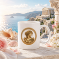 Greek Goddess ceramic mug with Greek mythology artwork, available in Aphrodite, Athena, Artemis, Demeter, Hestia and Persephone designs.