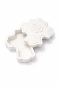 Open Orthodox cross trinket box with removable lid, suitable for jewellery, keepsakes, or incense.