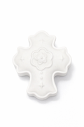 Orthodox cross trinket box with ornamental lid, crafted from a premium stone-like composite.