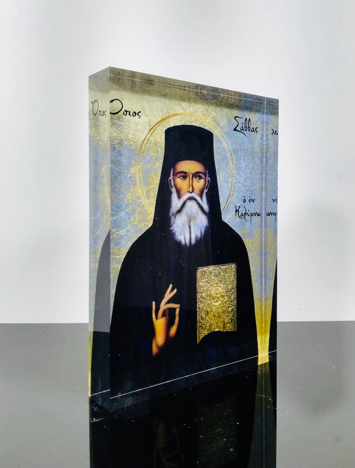 Orthodox Icon Saint Savvas Of Kalymnos - Greek Christian Orthodox icon, religious gift, faith decor

