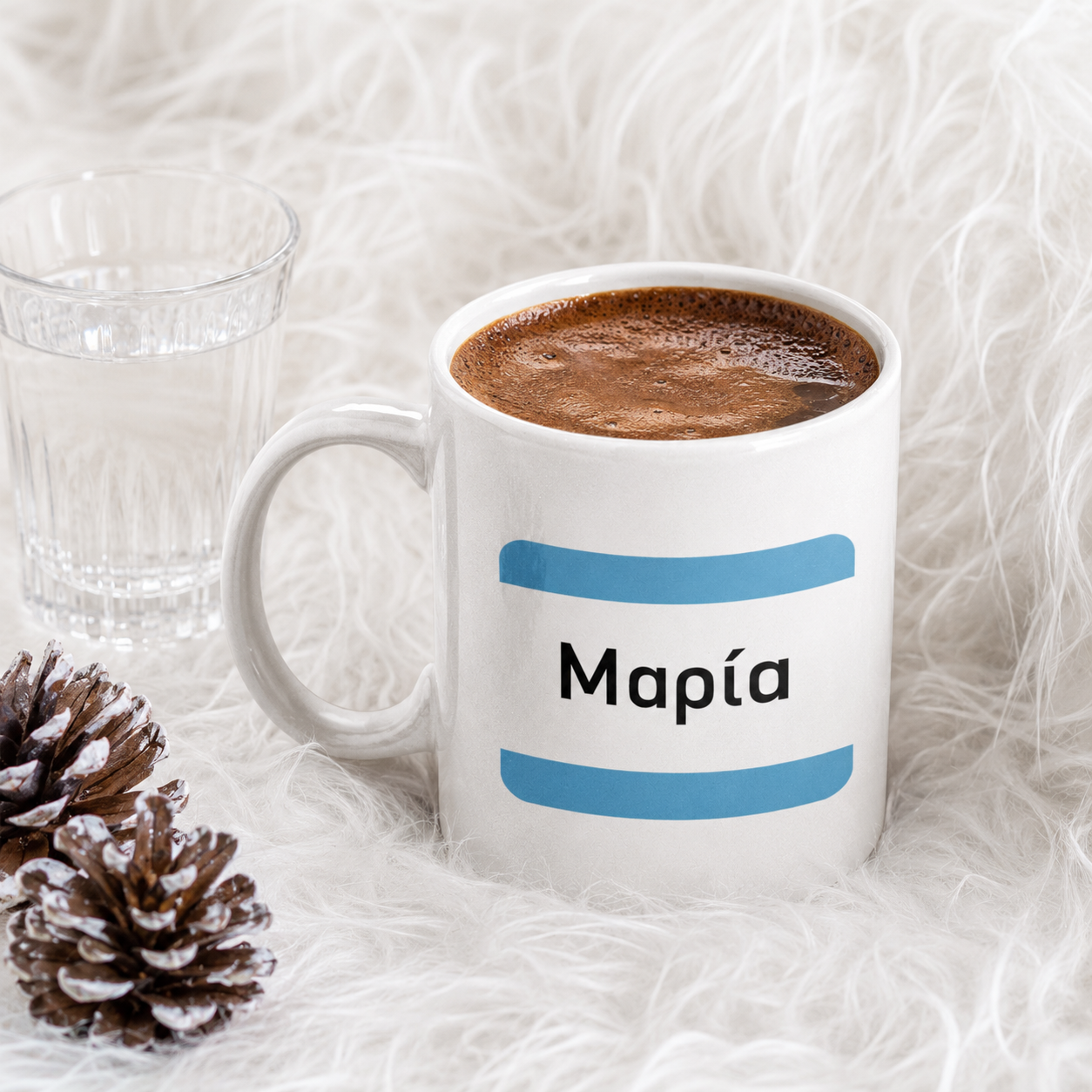 Greek street sign name mug for coffee, tea and personalised Greek gifts