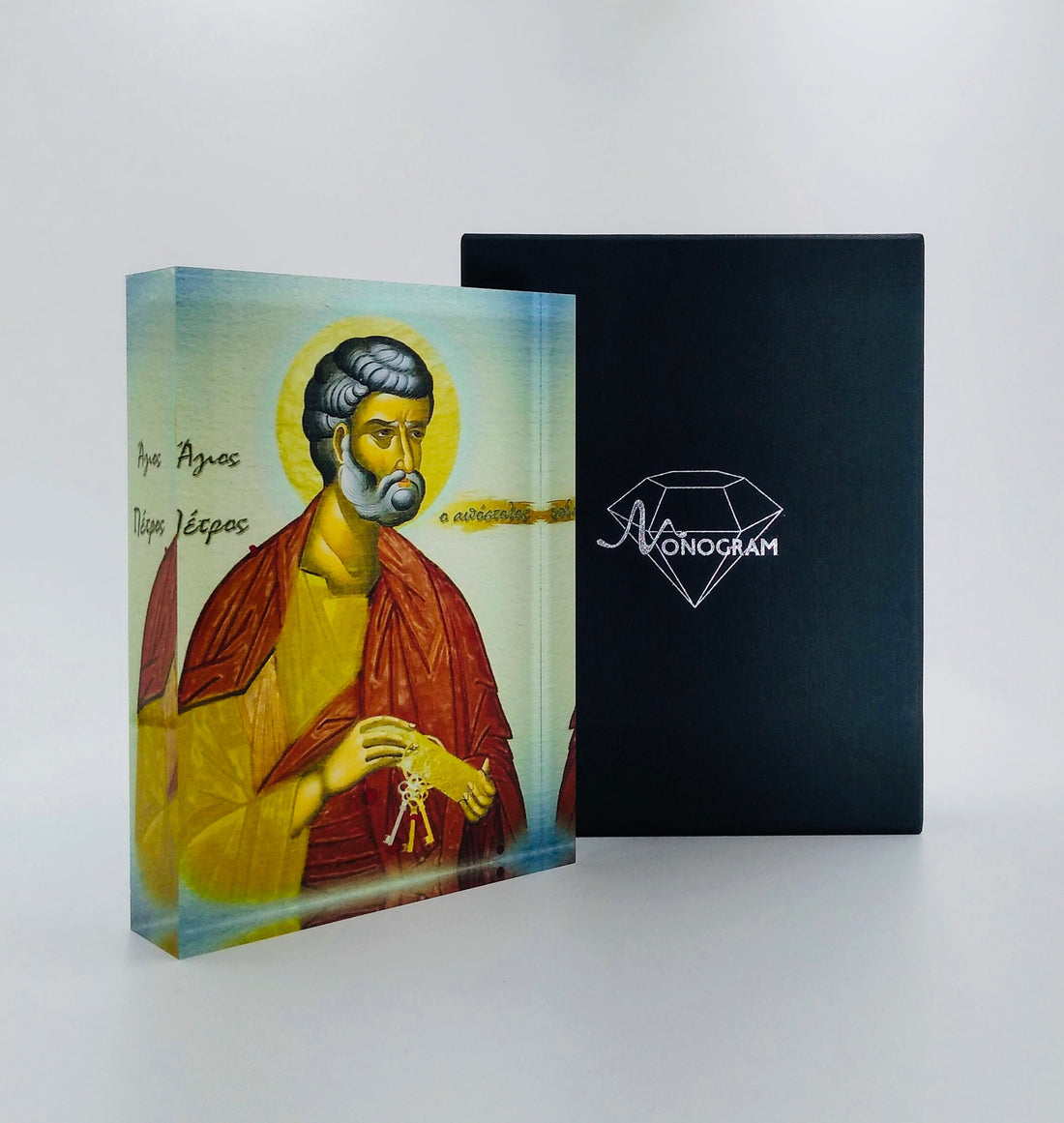Agios Petros Greek Orthodox icon, religious gift, Christian home decor
