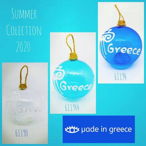 Hand Blown Glass Baubles Greece IN STOCK NOW