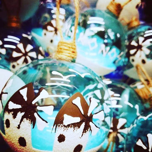 Hand Blown Glass Baubles Mykonos Windmill IN STOCK NOW