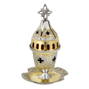 Two Tone Orthodox Brass Kantili - Vigil Lamp PREORDER