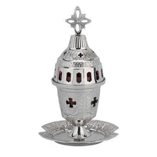Load image into Gallery viewer, Orthodox Brass Kantilia Nickel Plated - Vigil Lamp