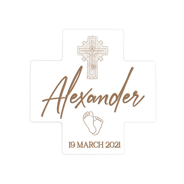 Ceramic Cross Christening / Birth