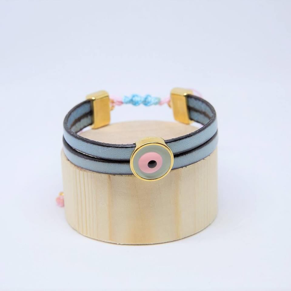 Leather Mati Bracelet