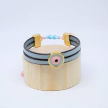 Load image into Gallery viewer, Leather Mati Bracelet