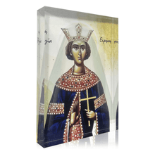 Load image into Gallery viewer, Saint Irene Orthodox Christian Icon Side View