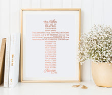 Load image into Gallery viewer, Lord&#39;s Prayer in English