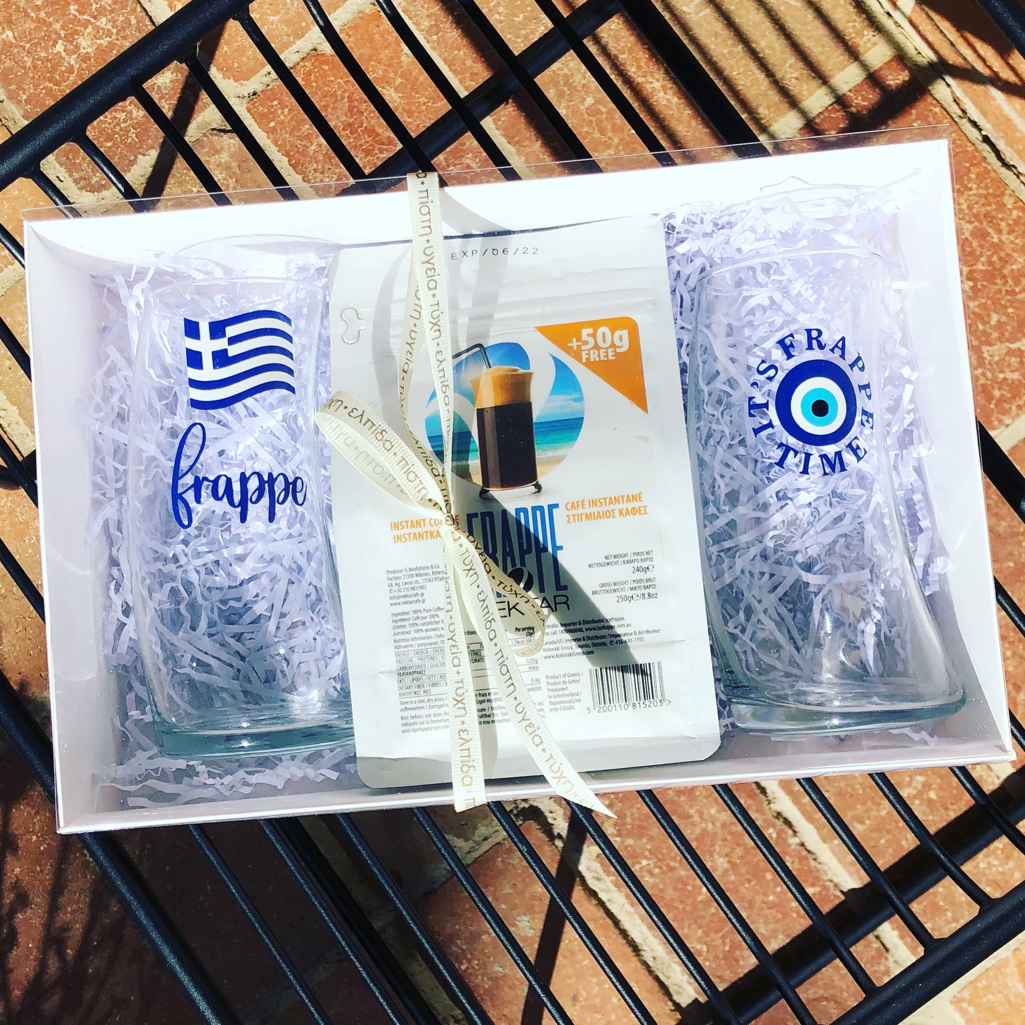 Gift Box Wave Glasses Greek Frappe Glass | Original Café Style – Miss ...