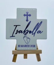 Load image into Gallery viewer, Ceramic Cross Christening / Birth