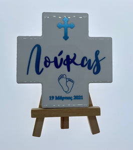 Ceramic Cross Christening / Birth