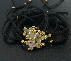 Shimmer Macrame Cross