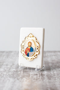 Thassos Marble  Icon with Gold Mirror JUST ARRIVED