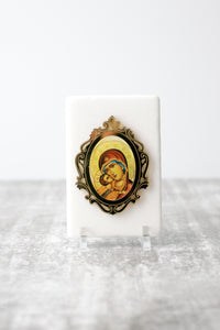 Thassos Marble  Icon with Gold Mirror JUST ARRIVED