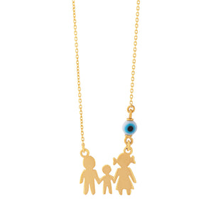 Family 925 Silver Necklace with Mati PREORDER