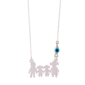 Family 925 Silver Necklace with Mati PREORDER