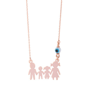 Family 925 Silver Necklace with Mati PREORDER