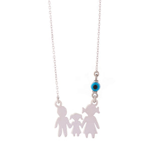 Family 925 Silver Necklace with Mati PREORDER