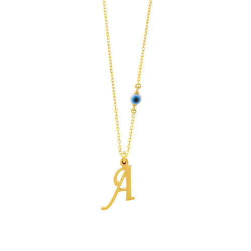 Greek and English Initial 925 Silver Necklace PREORDER