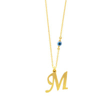 Load image into Gallery viewer, Greek and English Initial 925 Silver Necklace PREORDER