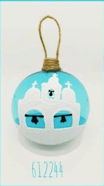 Hand Blown Glass Baubles Churches IN STOCK NOW