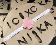 Load image into Gallery viewer, Cross Opalite Macrame Bracelet