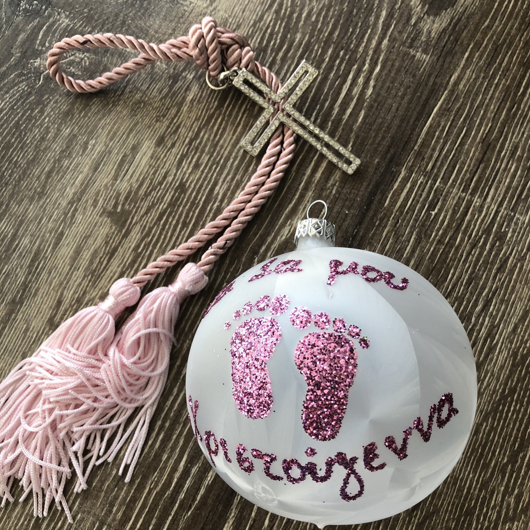 Hand Blown Glass Baubles Baby's First Christmas