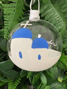 Hand Blown Glass Baubles Santorini IN STOCK NOW