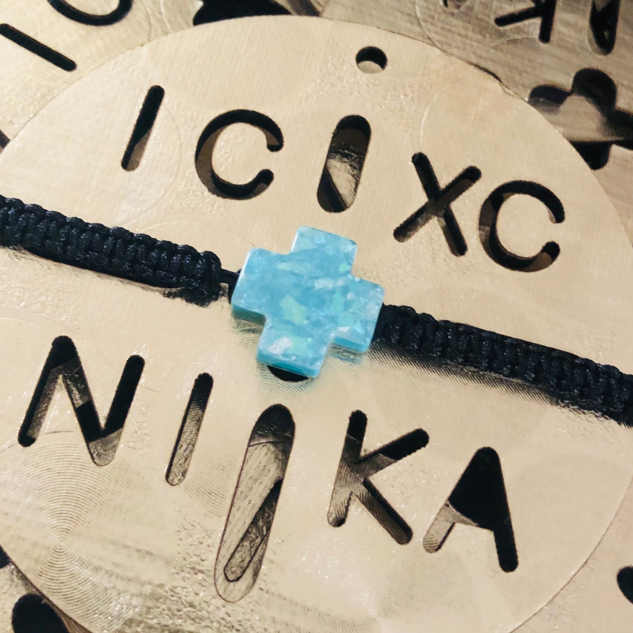 Cross Opalite Macrame Bracelet